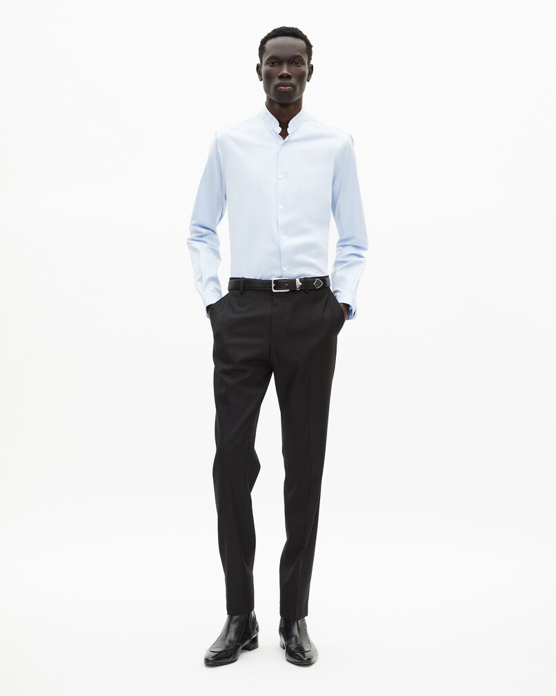 The Kooples MEN BLACK black wool suit pants slim fit