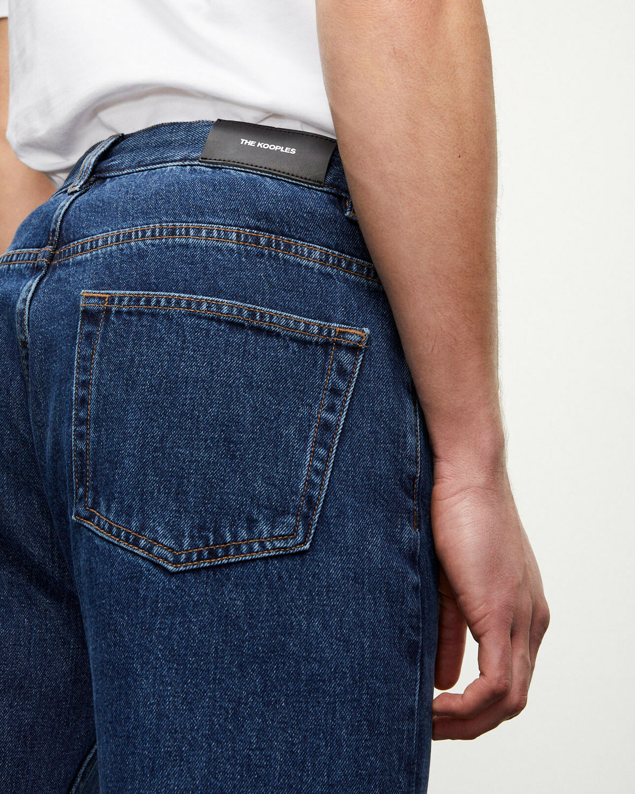 The Kooples HOMME BLEU INDIGO jean brut bleu foncé coupe droite