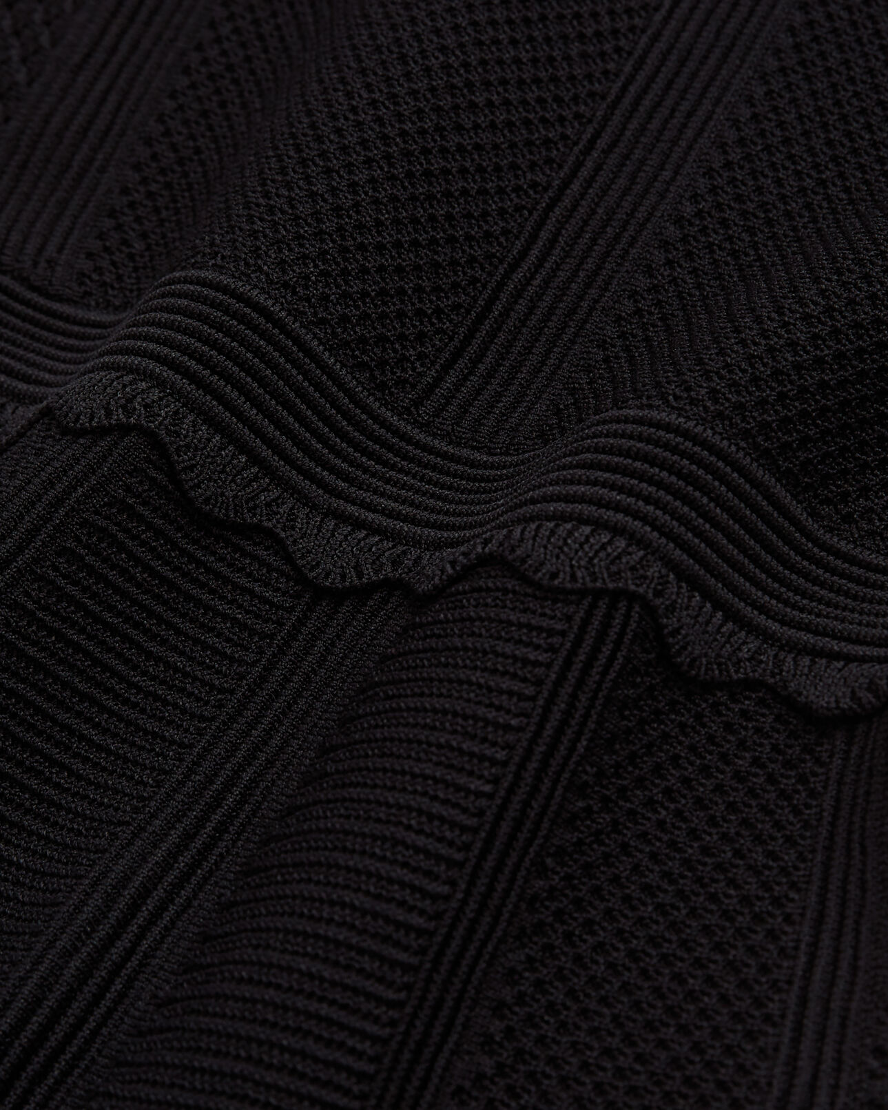 The Kooples DAMEN BLACK schwarzes kurzes strickkleid