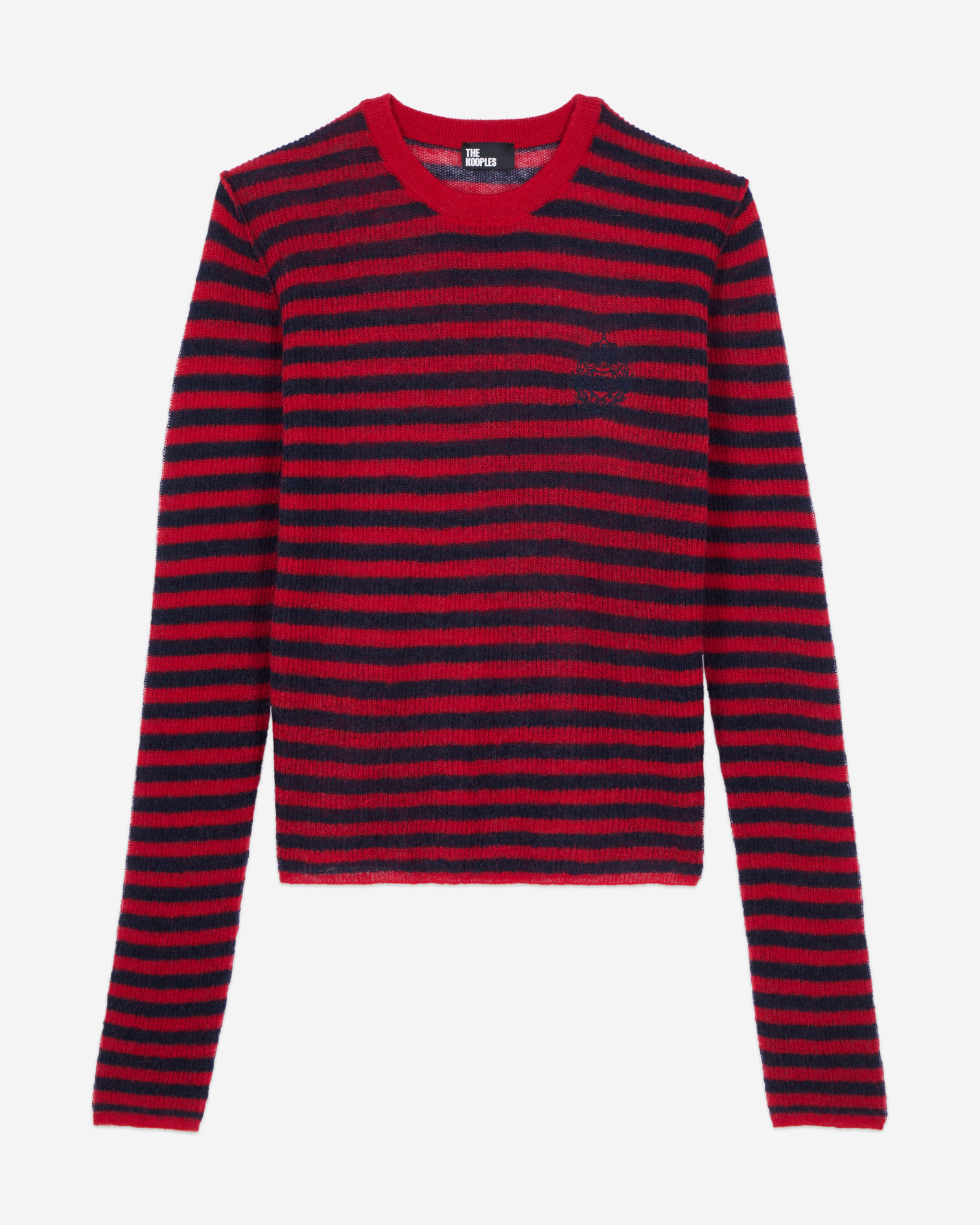 Striped mohair sweater , RED / BLUE, hi-res image number null