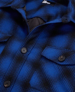 The Kooples H BLUE BLACK checkered wool-blend overshirt jacket