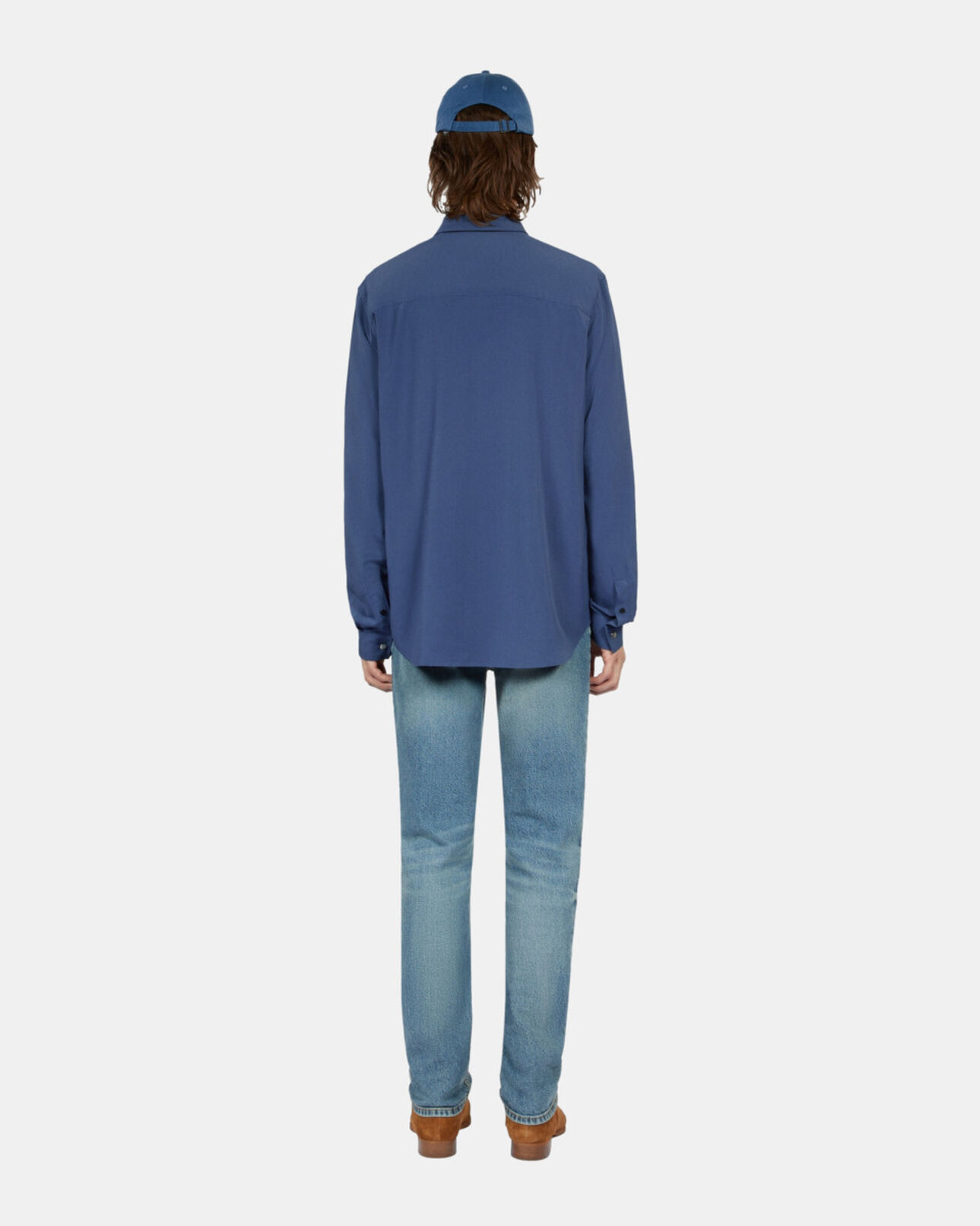 The Kooples HOMME MIDDLE NAVY chemise bleu roi
