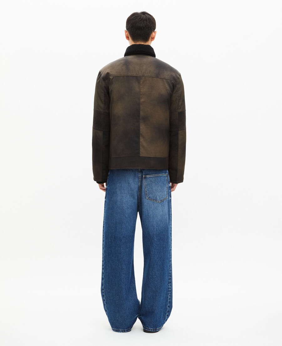 The Kooples HOMME BLACK doudoune avec col sherpa noire