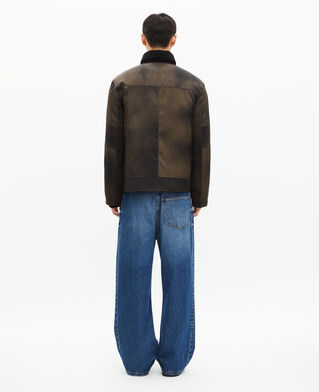 The Kooples HOMME BLACK doudoune avec col sherpa noire