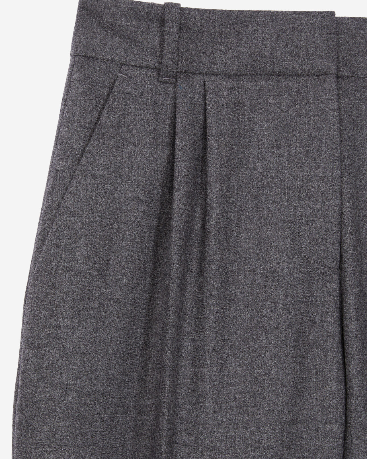 The Kooples WOMEN GREY grey flannel trousers with pleats