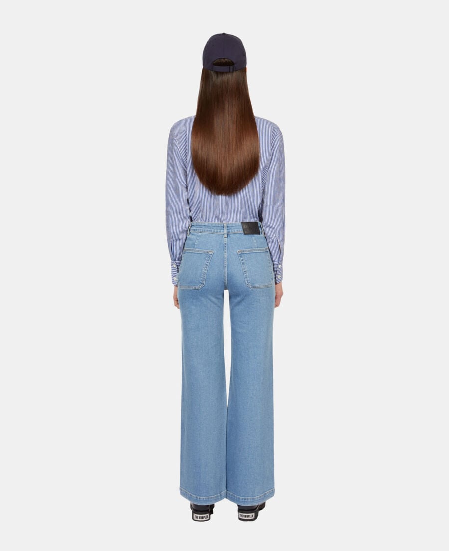 The Kooples FEMME BLUE jean flare bleu