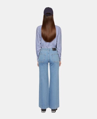 The Kooples FEMME BLUE jean flare bleu