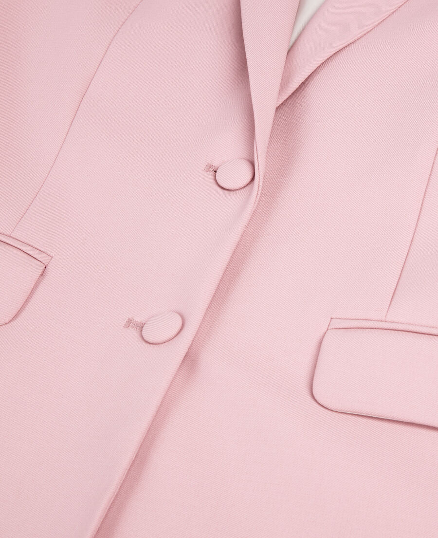 chaqueta traje rosa mezcla lana
