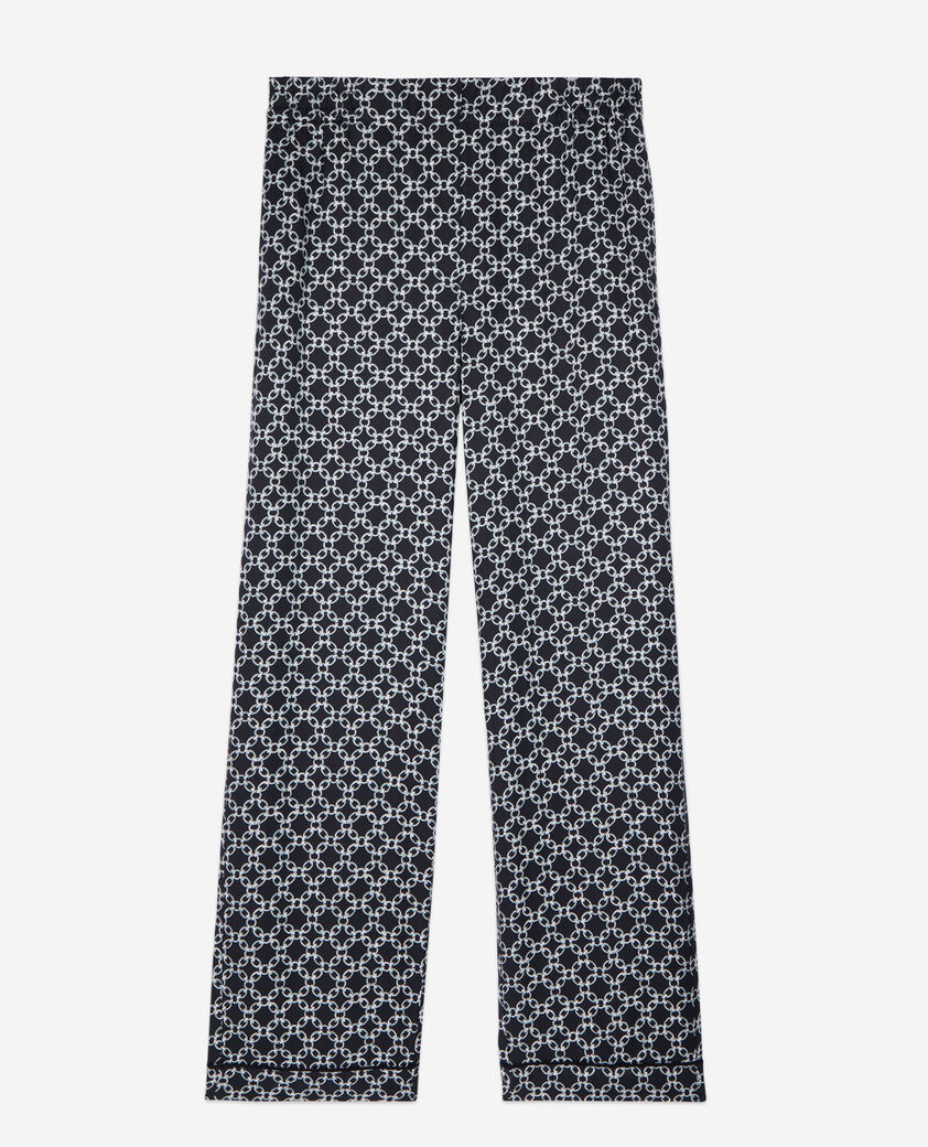 The Kooples MUJER BLACK WHITE pantal&oacute;n estampado