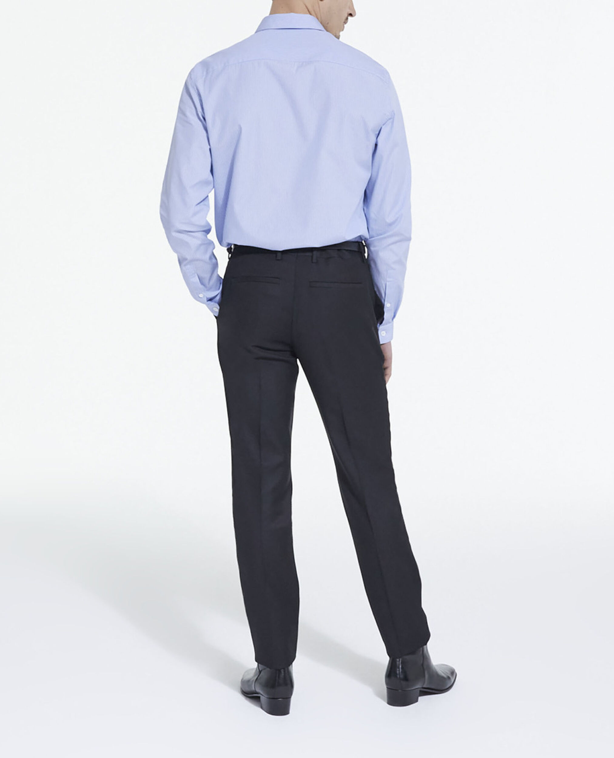 Striped shirt with classic collar, WHITE / SKY BLUE, hi-res image number null