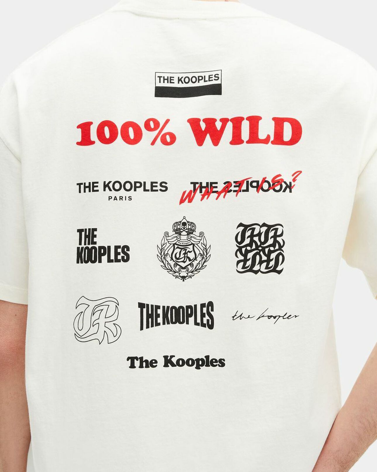 The Kooples HOMME ECRU t-shirt oversize avec sérigraphie écru