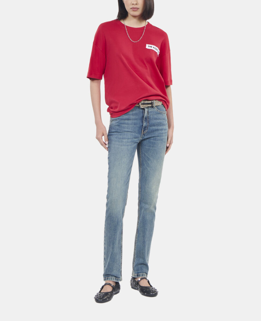 The Kooples DAMEN RUBIS rotes t-shirt aufn&auml;hern