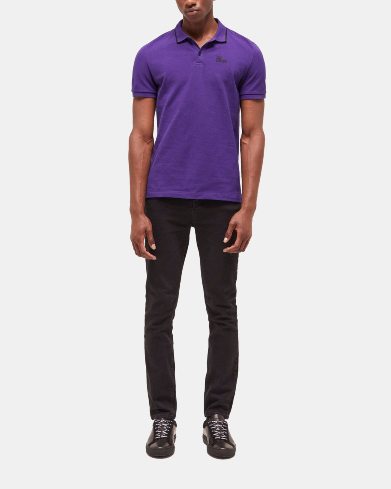 The Kooples HOMBRE PURPLE camisa polo logotipo violeta