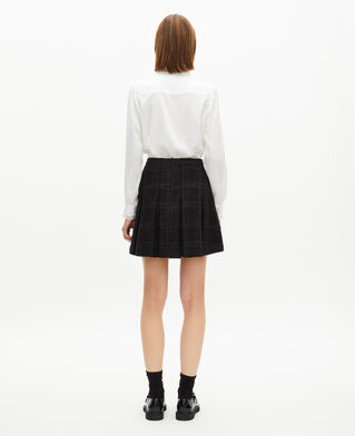 The Kooples F NAVY short navy pleated skirt