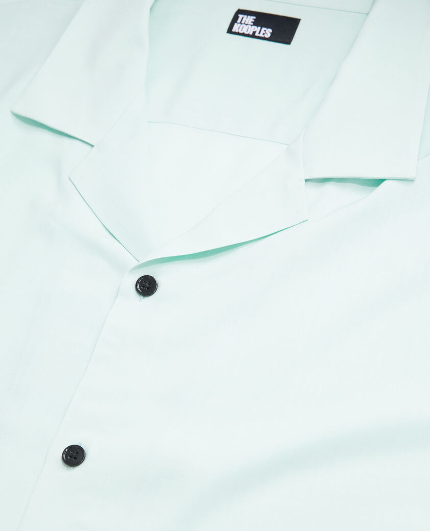 The Kooples HERREN OCEAN grünes hemd mit kurzen ärmeln