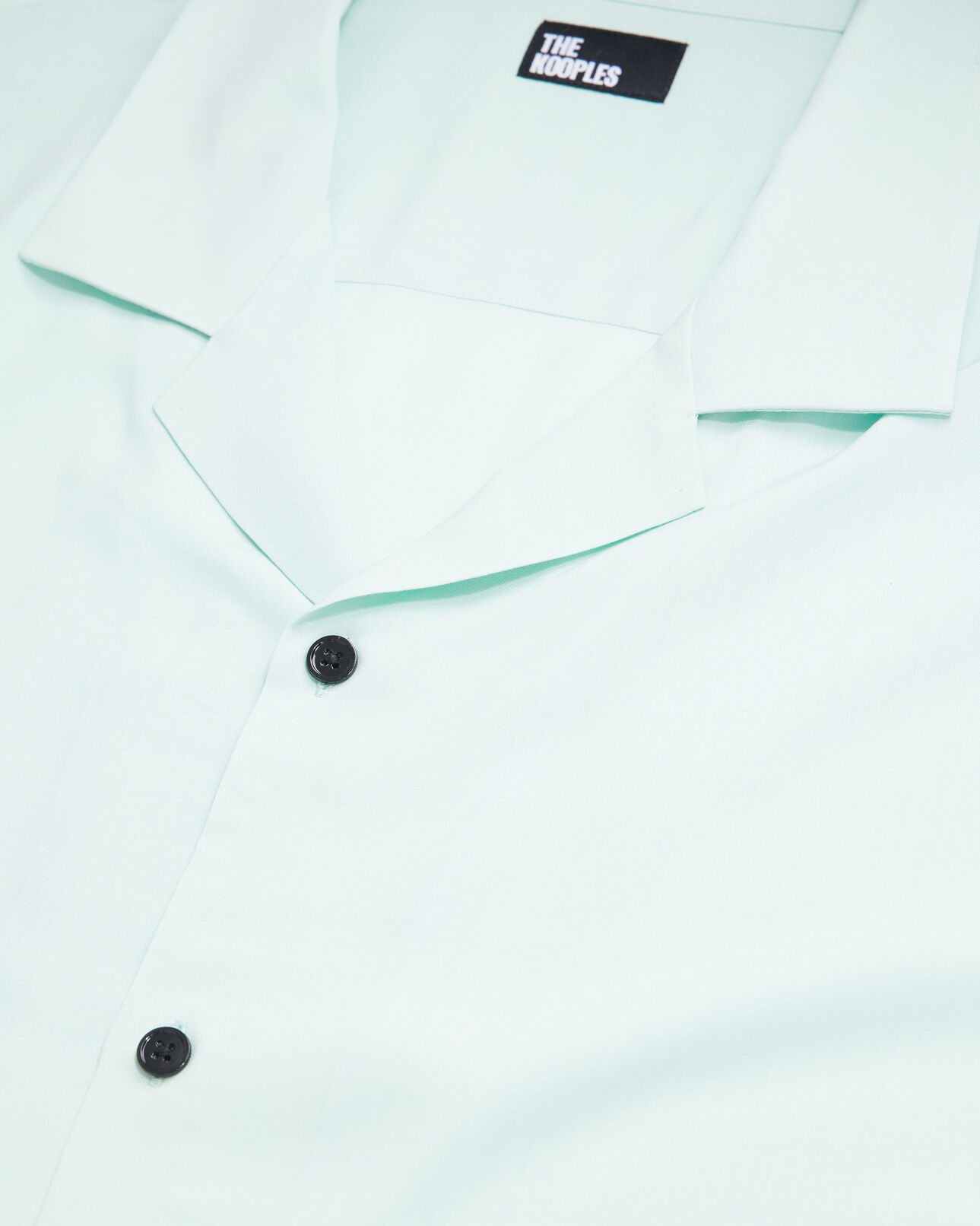 The Kooples HERREN OCEAN grünes hemd mit kurzen ärmeln