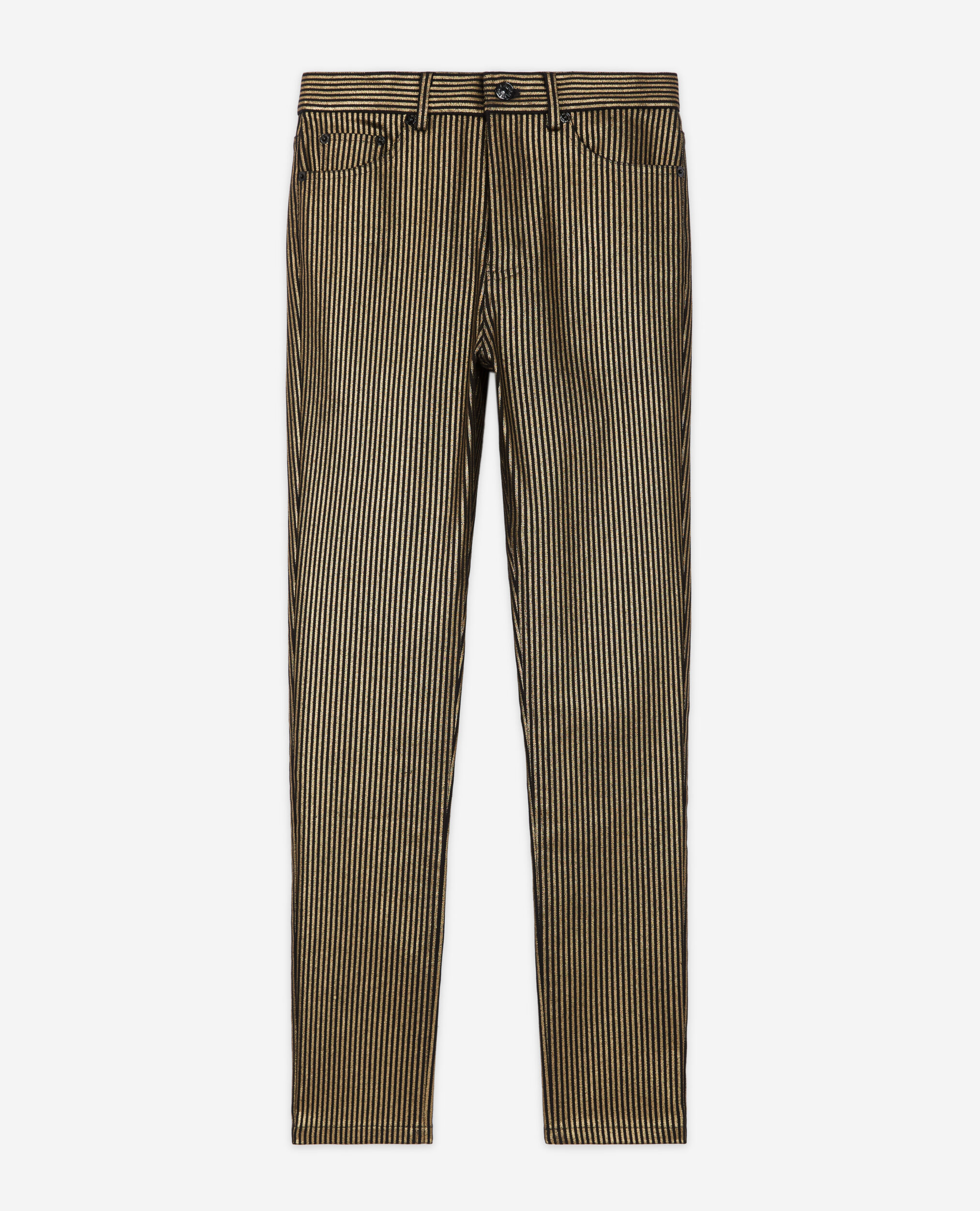 Zweifarbige Jeans mit Slim-Fit-Passform, BLACK / GOLD, hi-res image number null