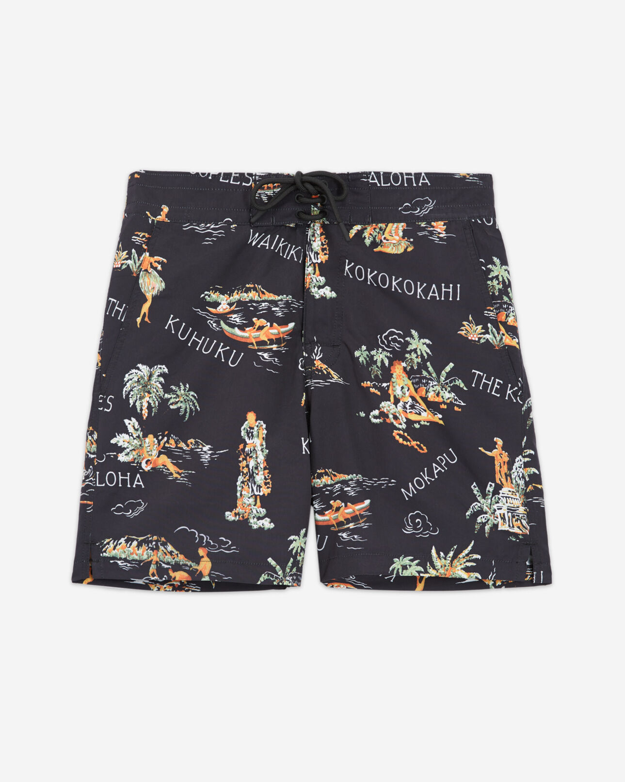 The Kooples HOMBRE BLACK bañador negro estampado hawaiano