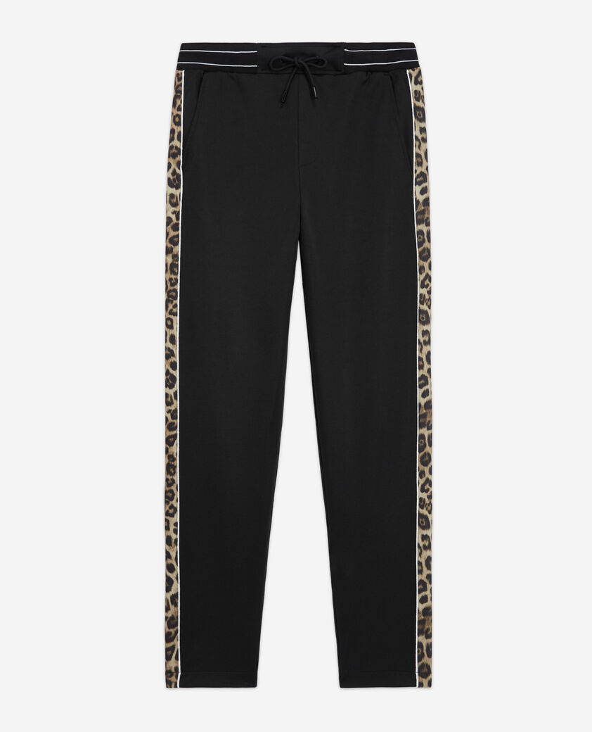The Kooples H BLACK / LEOPARD leopard print joggers