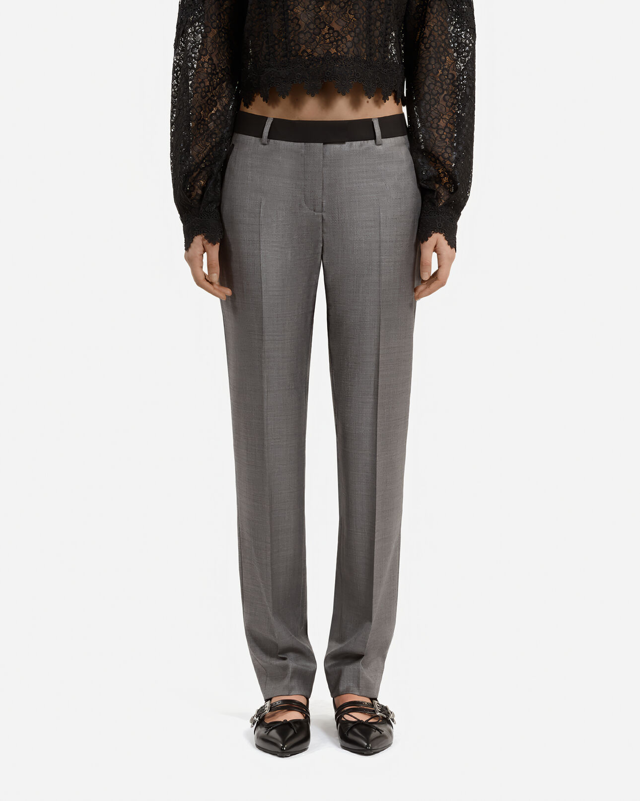 The Kooples FEMME DARK GREY pantalon tailleur ajusté gris