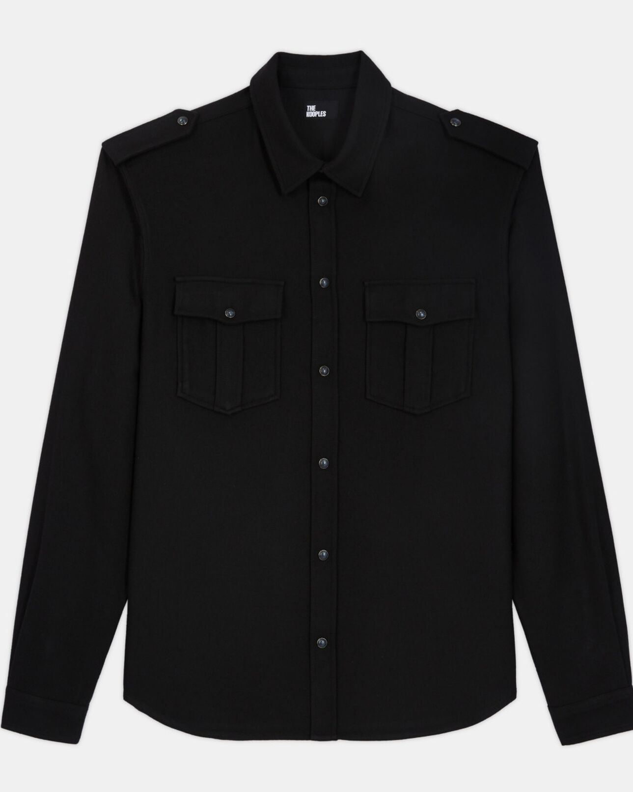 The Kooples HOMME BLACK chemise col classique noire
