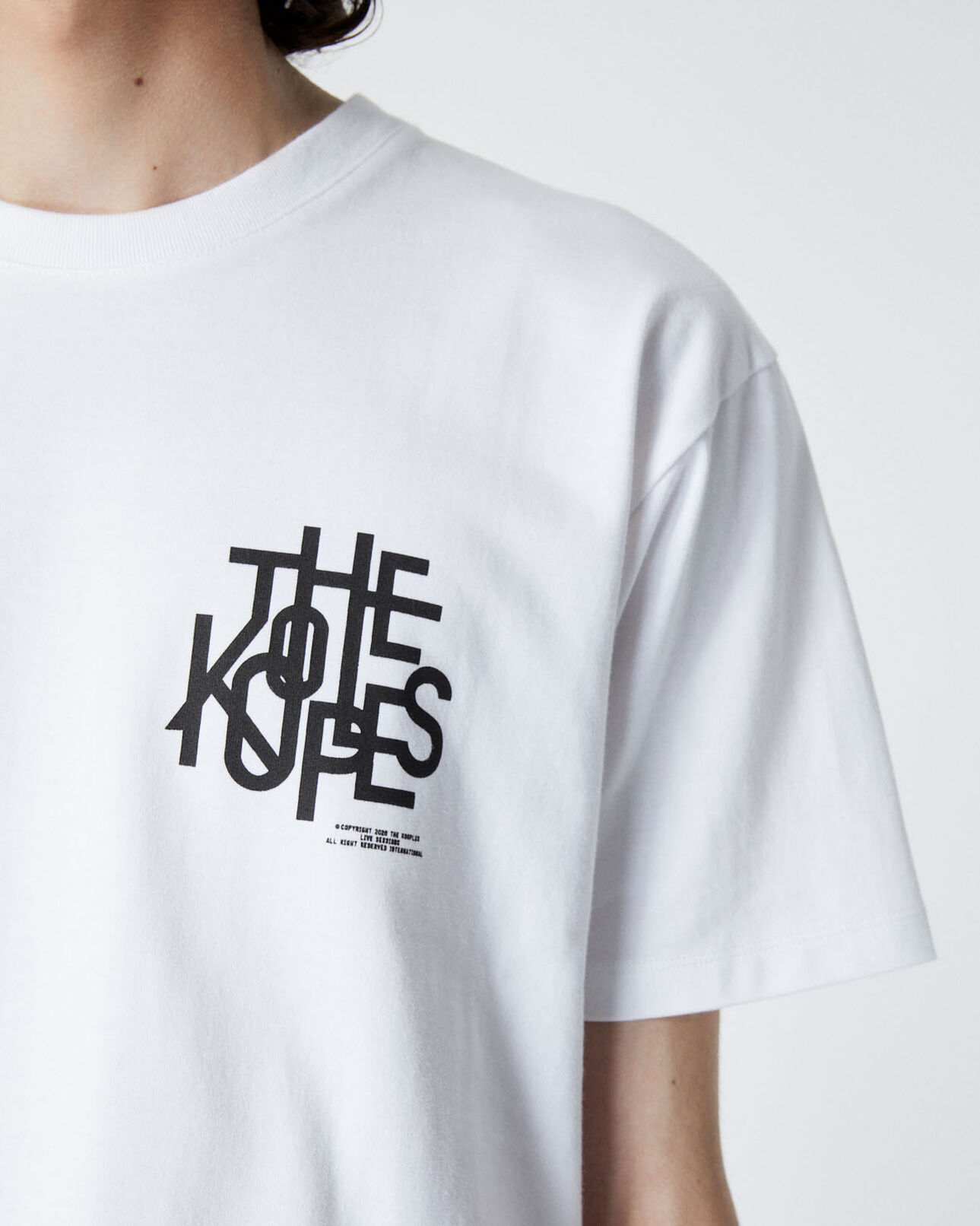 The Kooples MEN WHITE cotton white t-shirt with logo tangled up