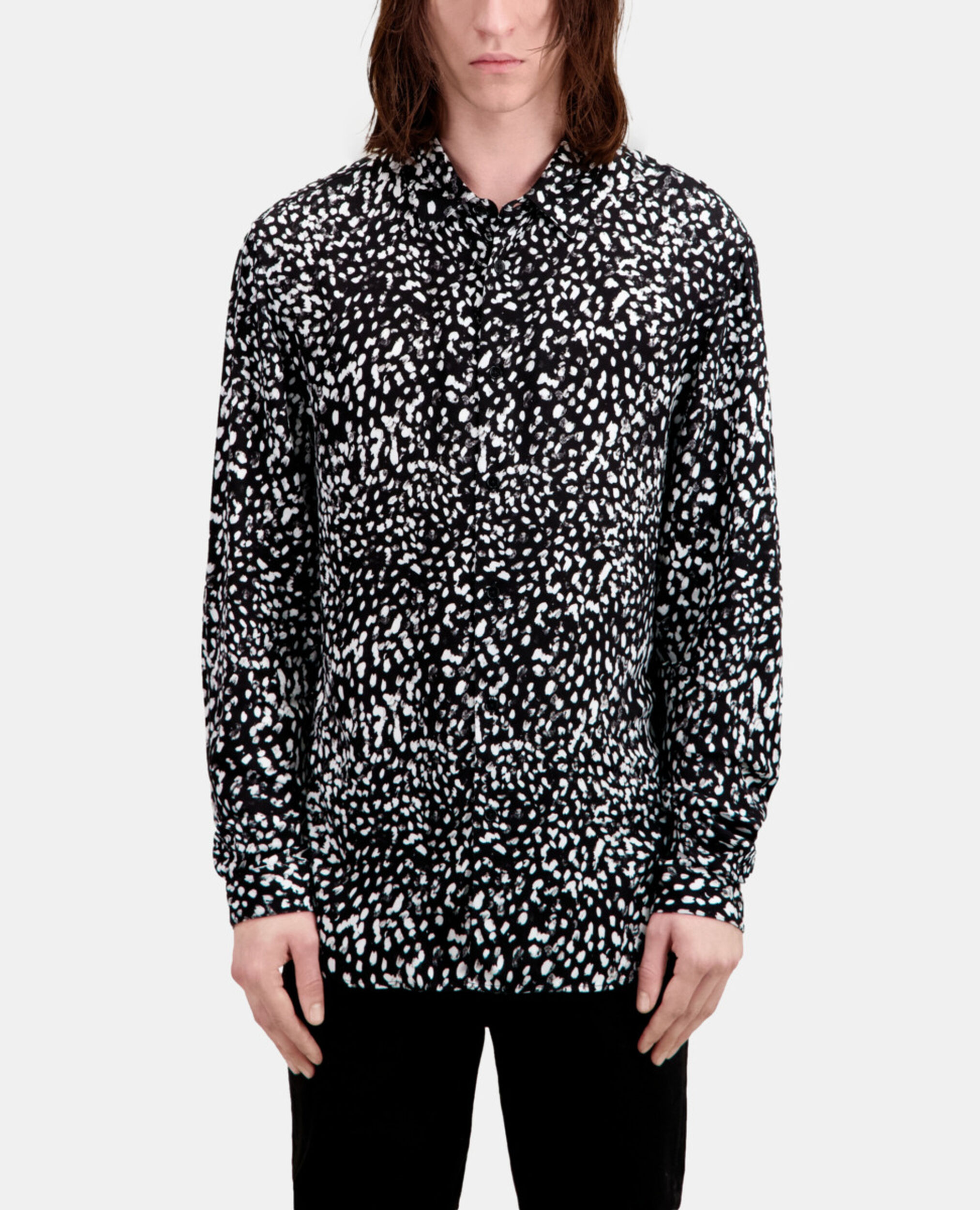 Printed shirt, BLACK-ECRU, hi-res image number null