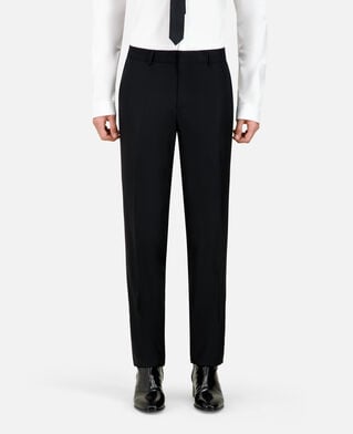 The Kooples HOMME BLACK pantalon de costume super 100's en laine noir