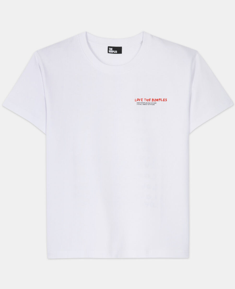The Kooples DAMEN WHITE wei&szlig;es t-shirt damen i love kooples