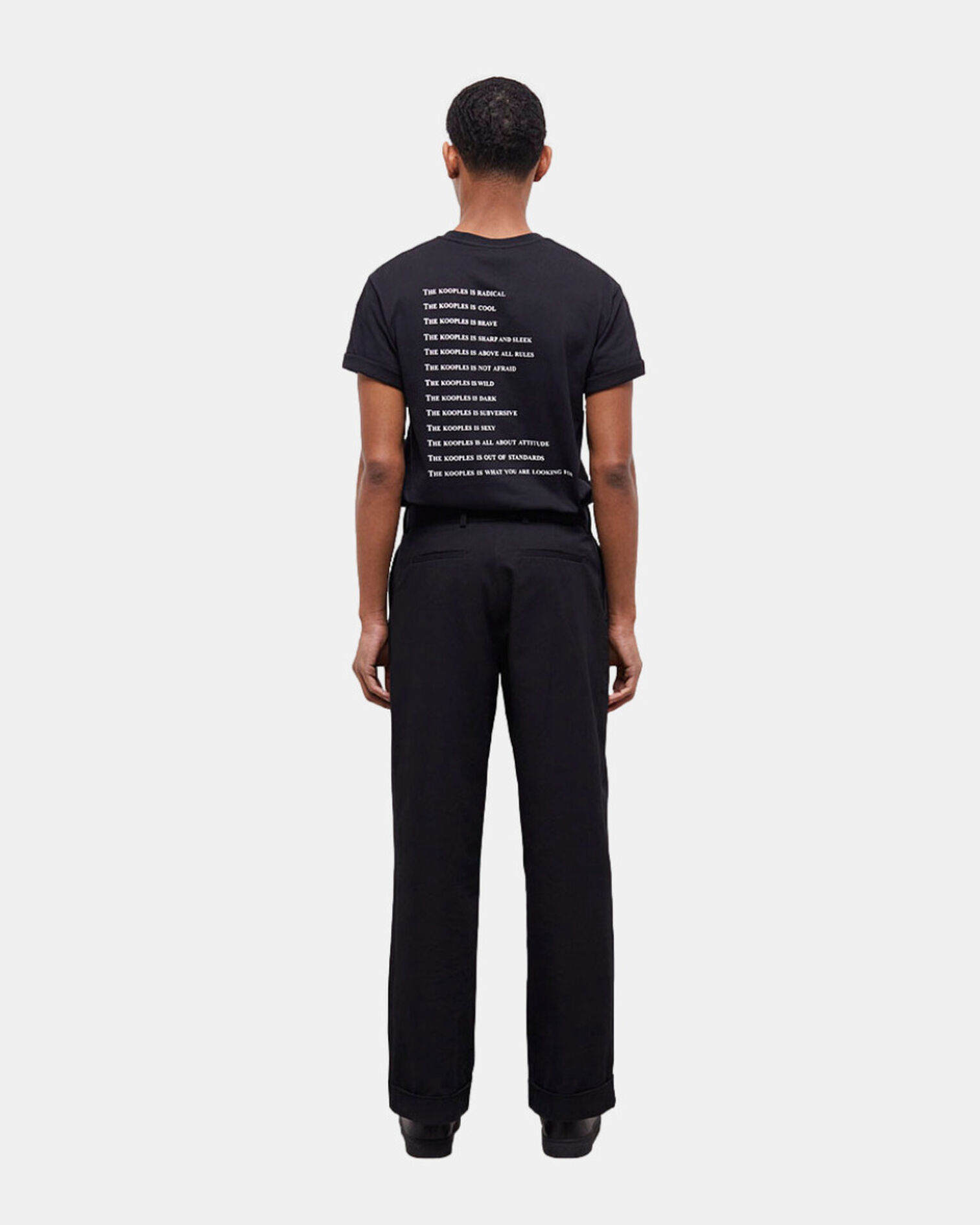 Pantalon large noir, BLACK, hi-res image number null