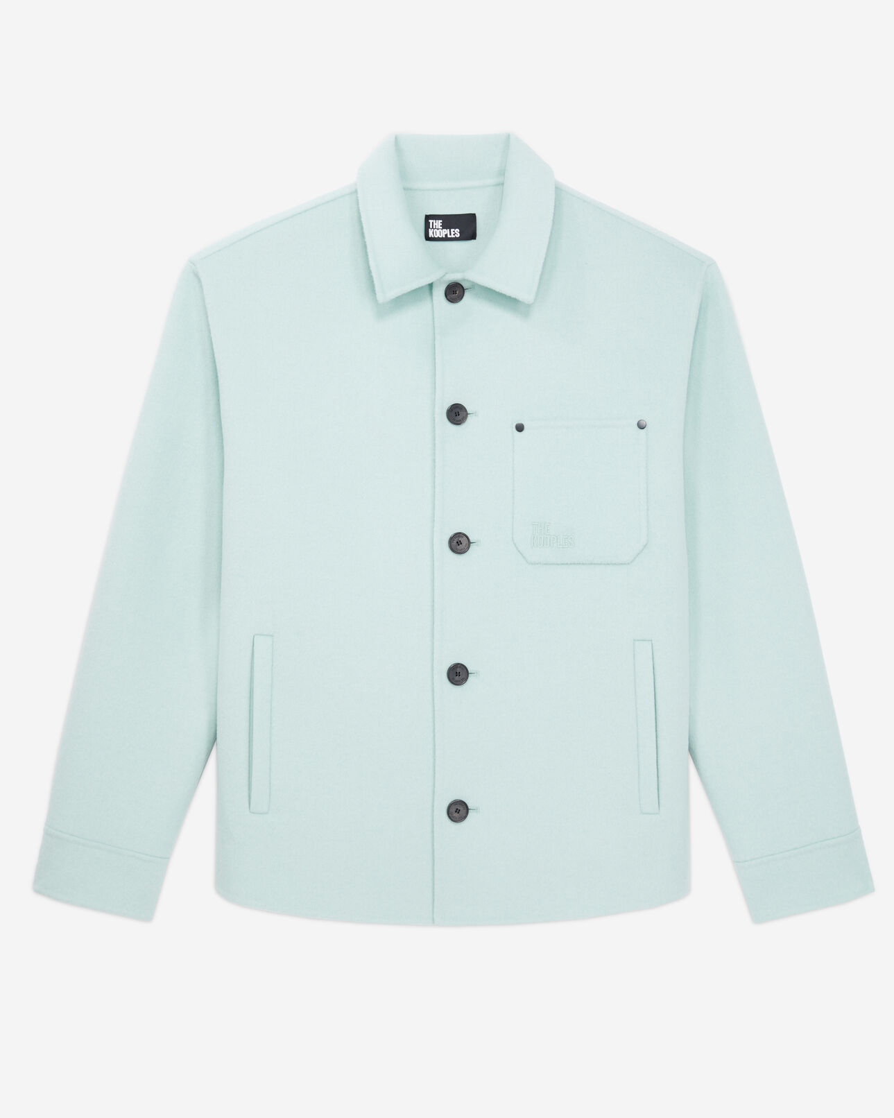 The Kooples HERREN OCEAN grüne hemdjacke aus wolle