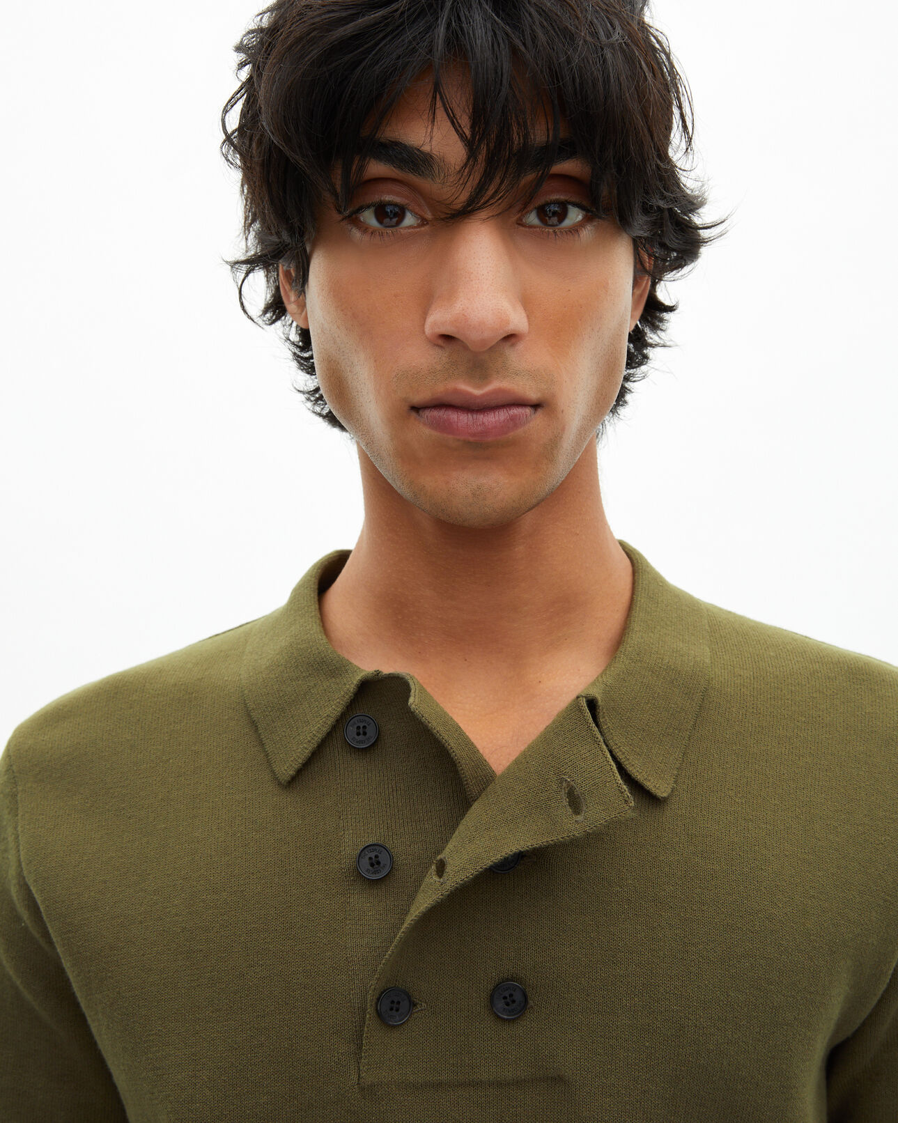 The Kooples H KAKI khaki knit sweater