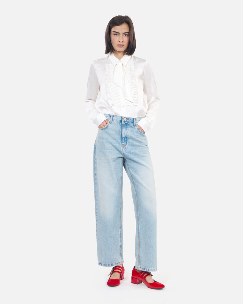 The Kooples DAMEN ECRU ecrufarbenes jacquard-hemd