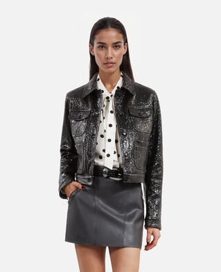 The Kooples MUJER BLACK chaqueta corta negra