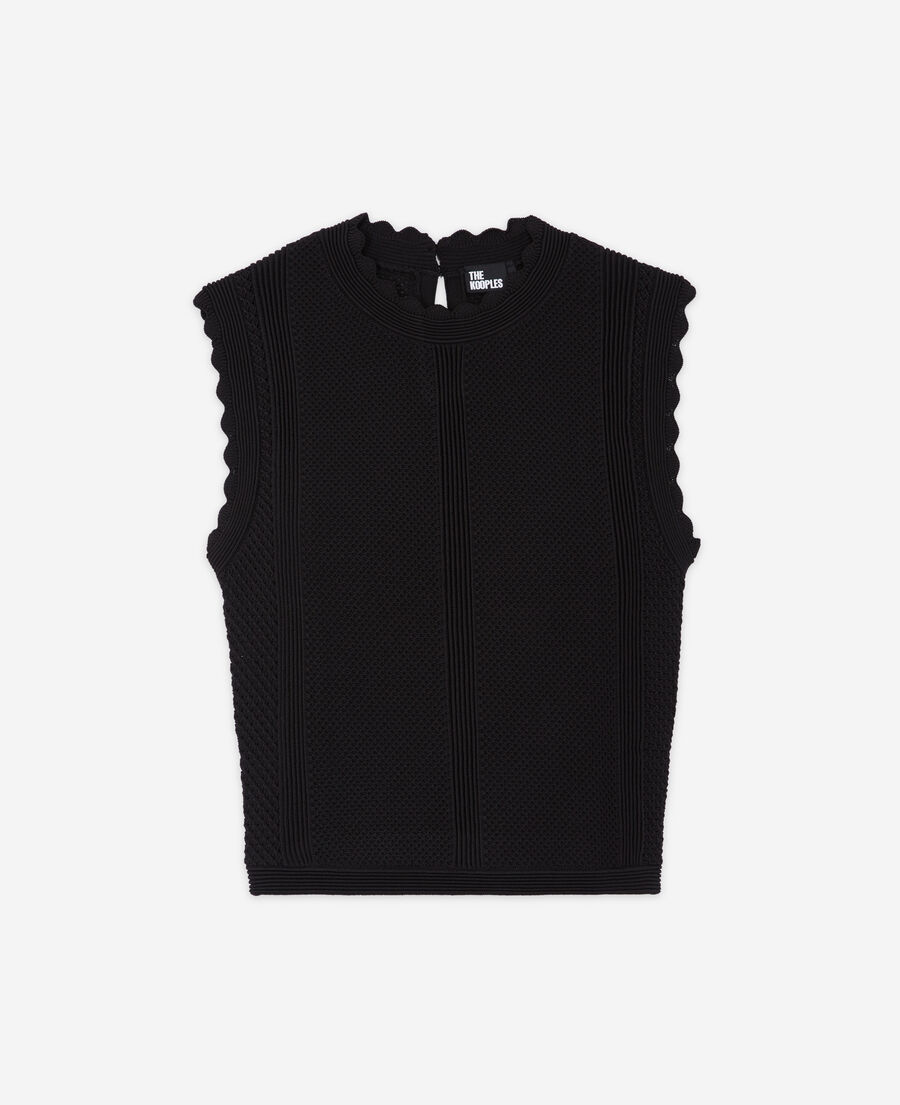 top cropped negro punto