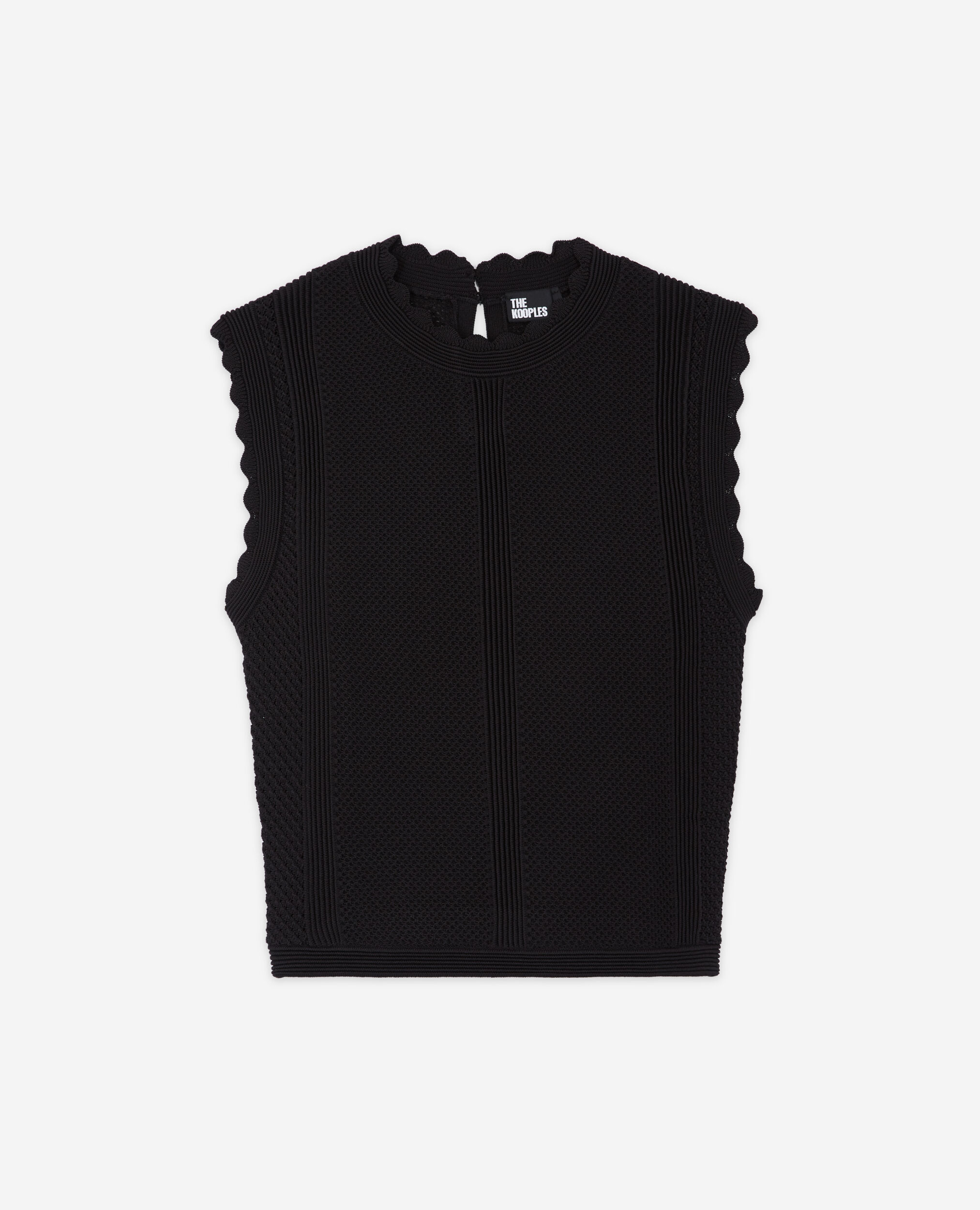 Top cropped negro punto, BLACK, hi-res image number null