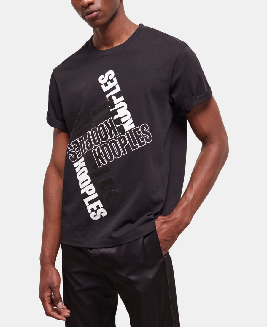 t-shirt homme logo the kooples noir