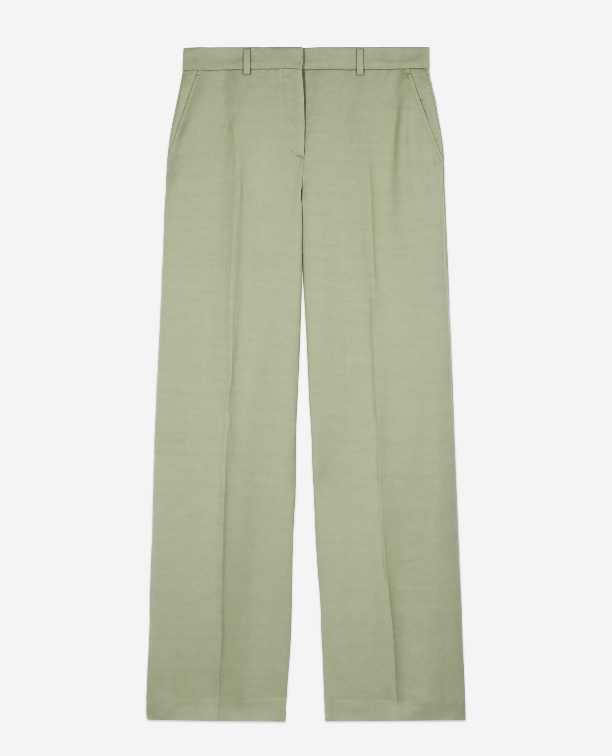 Light green linen suit trousers, KAKI GREY, hi-res image number null