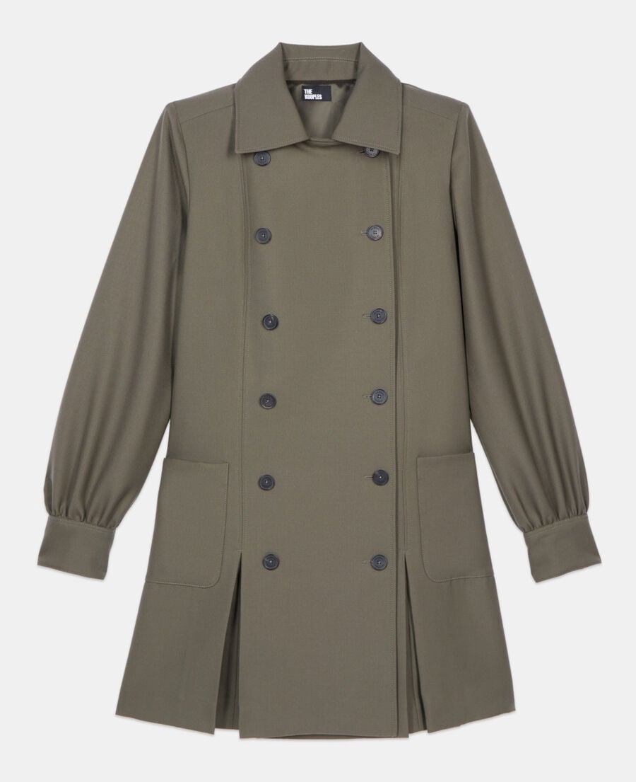 The Kooples DAMEN KAKI kurzes, khakifarbenes kost&uuml;mkleid