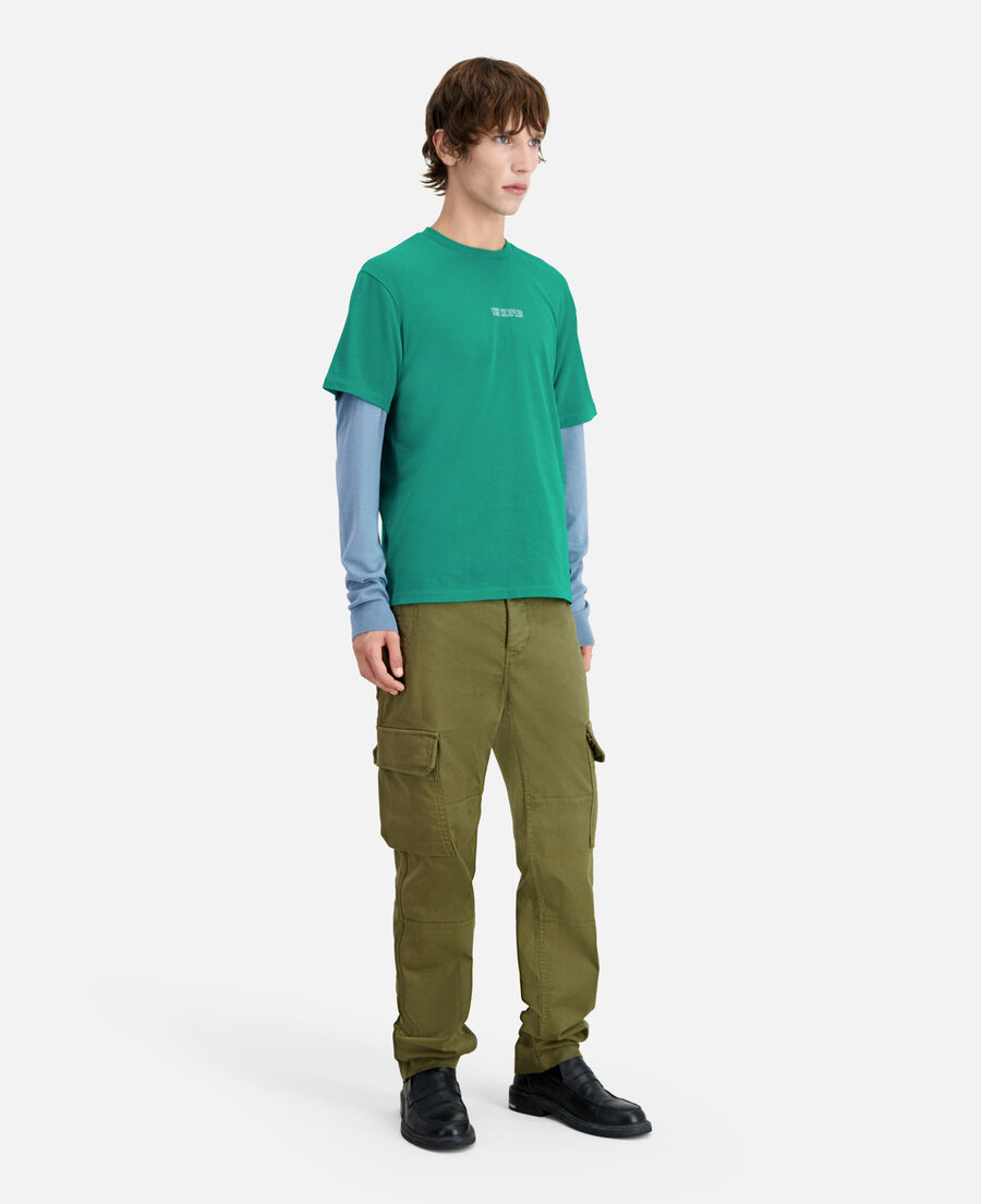 camiseta verde logotipo para hombre