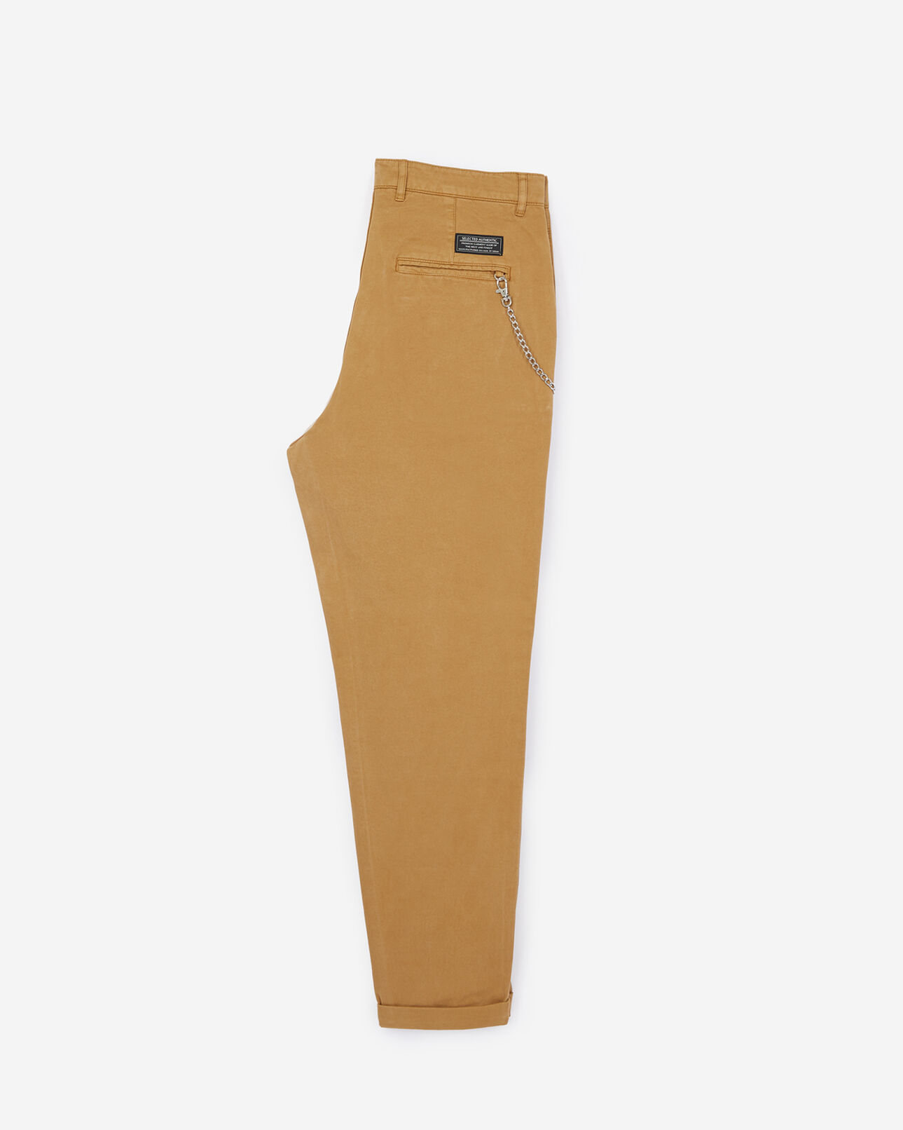 The Kooples HOMME MUSTARD pantalon chino coton beige destroy