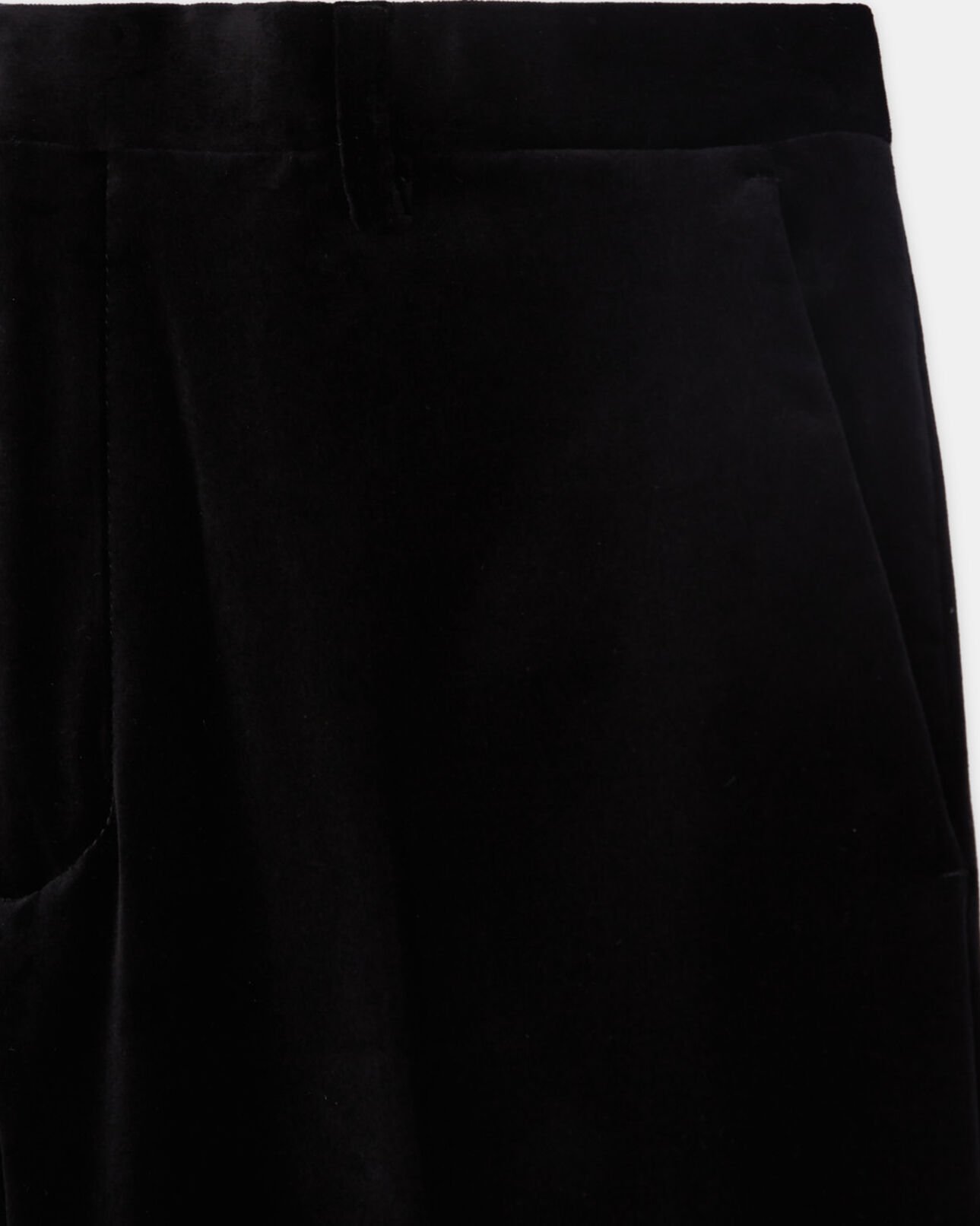 The Kooples MEN BLACK black velvet suit pants
