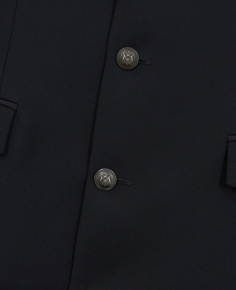 black wool suit jacket