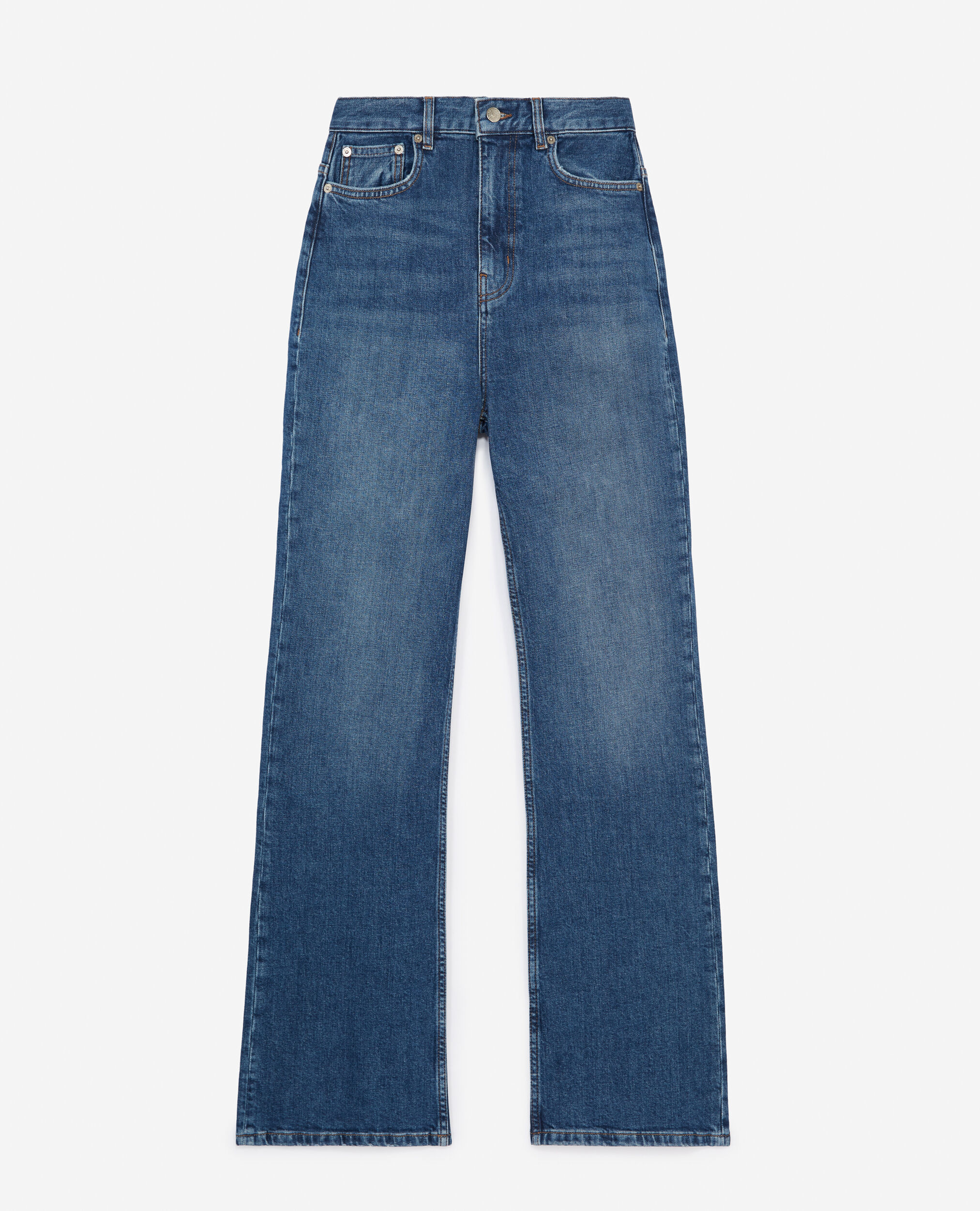 Jeans blau hohe Taille Bootcut, BLUE DENIM, hi-res image number null