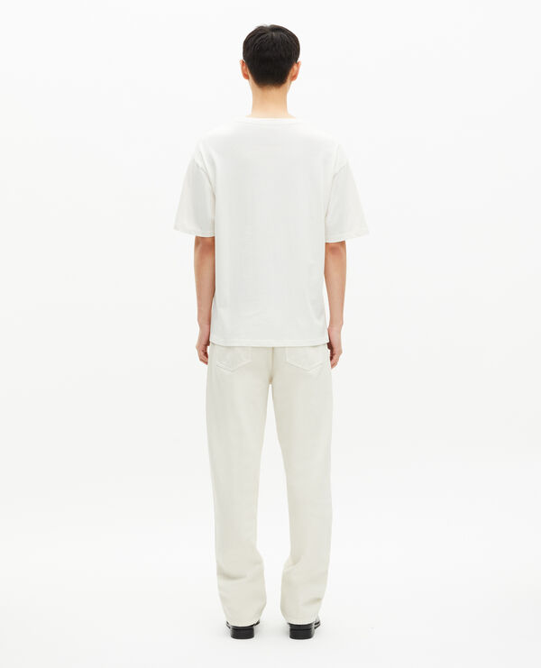 The Kooples HOMME ECRU t-shirt imprimé effet pins écru