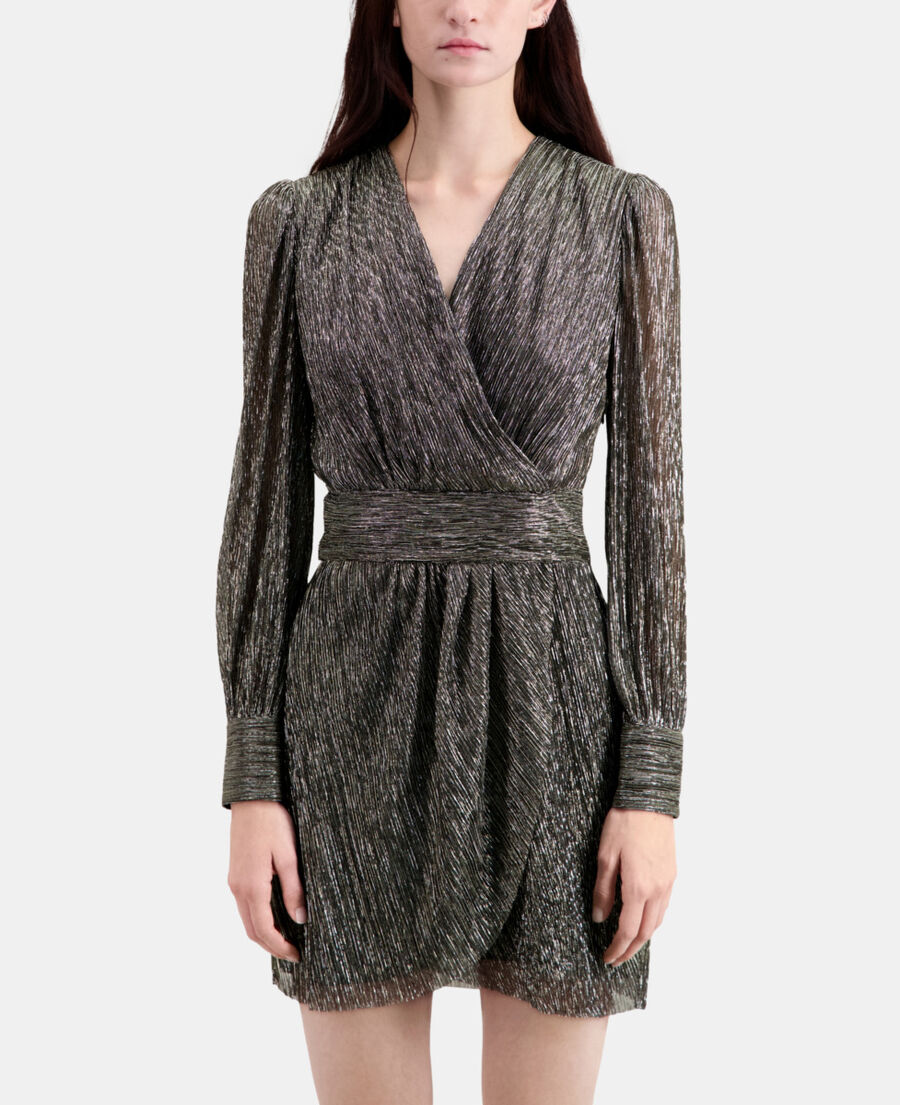 robe courte argentée