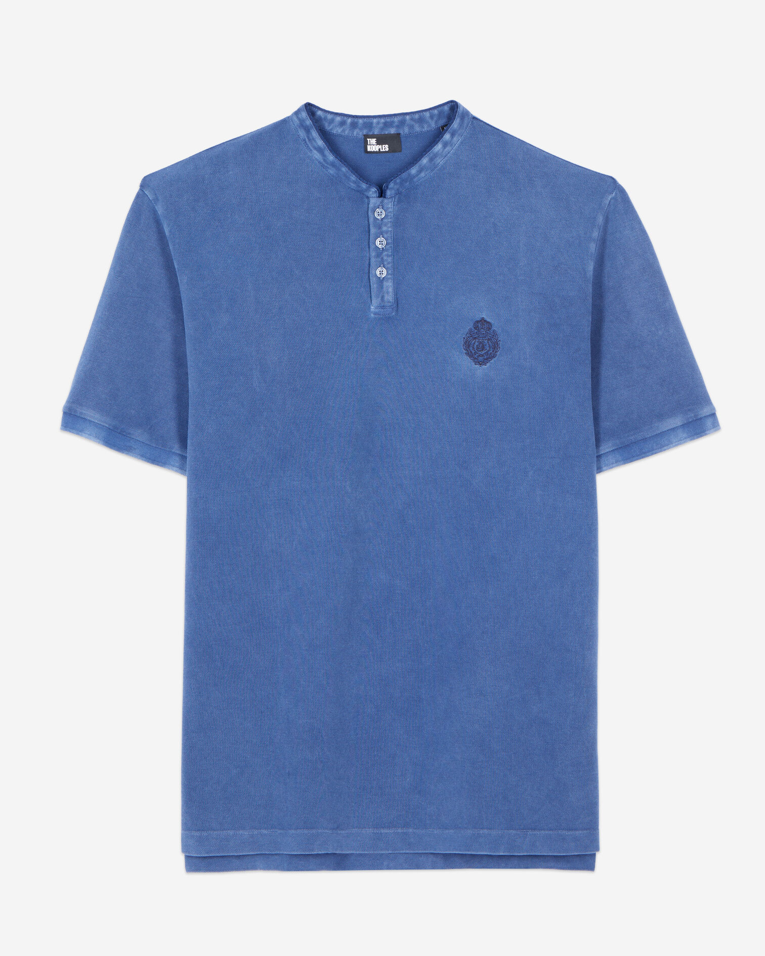 Blue piqué cotton polo t-shirt, BLUE BRUT, hi-res image number null