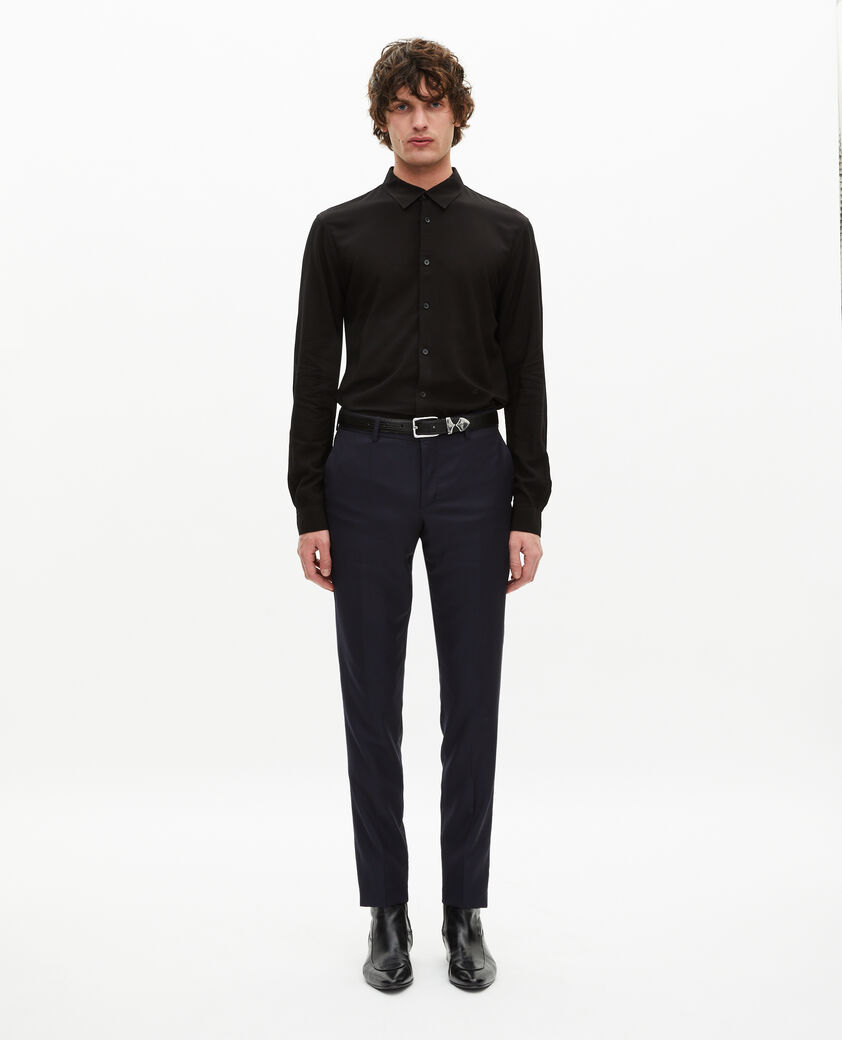 The Kooples HOMME BLACK chemise noire avec broderie