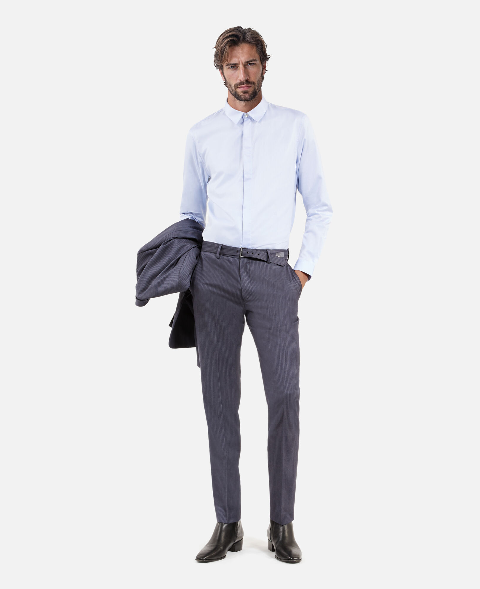 The Kooples HERREN BLUE blaue anzughose mit streifen