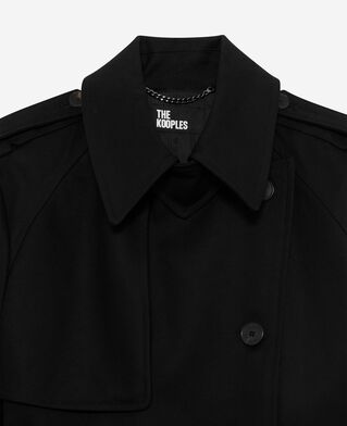 The Kooples FEMME BLACK trench long en coton noir